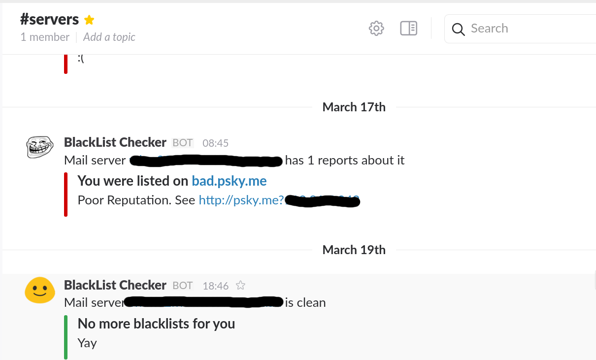 Slack notifications